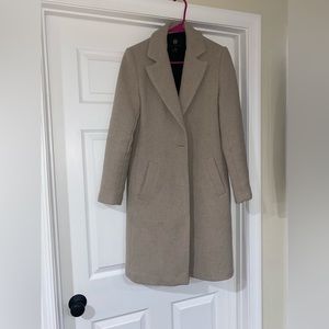 Camel midi wool coat